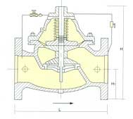 緩閉消聲止回閥結(jié)構(gòu)圖